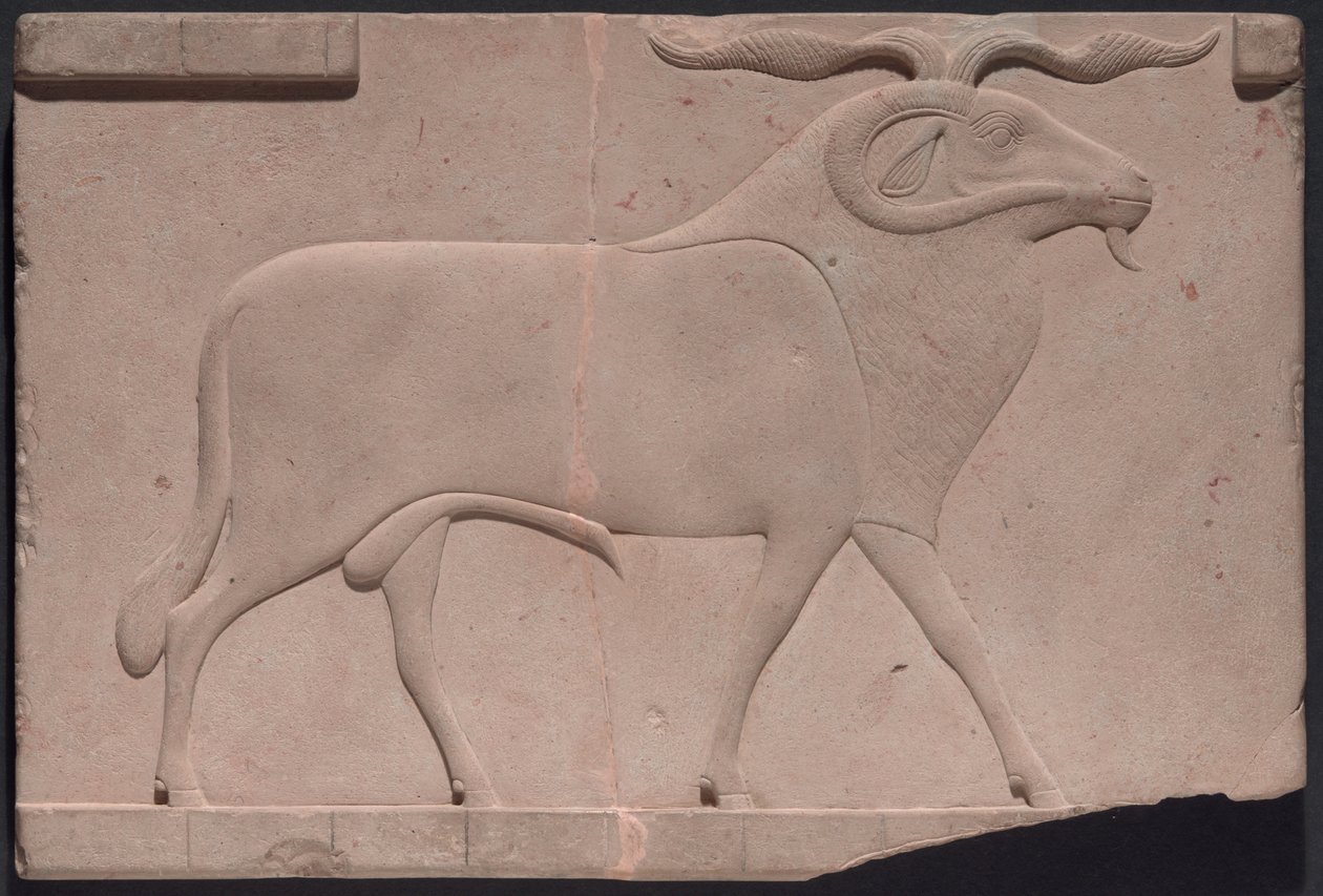 Placa que representa un carnero de Ancient Egyptian