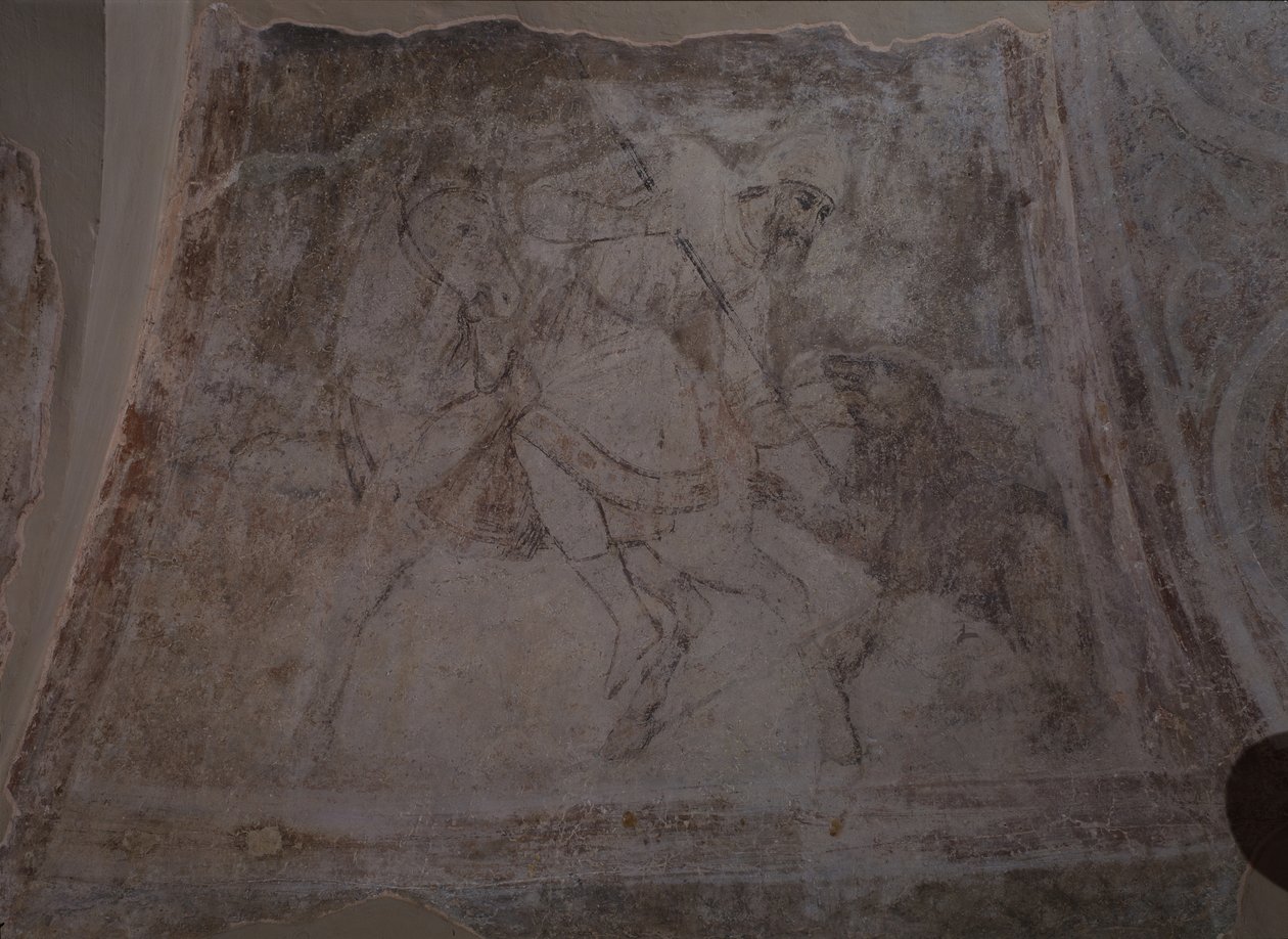 Caza de osos, siglo XI de Ancient Russian frescos
