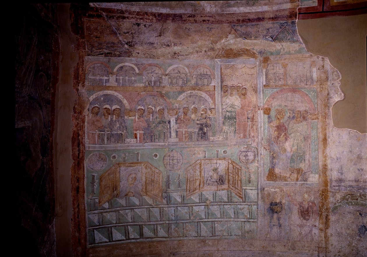 En el hipódromo, siglo XI de Ancient Russian frescos