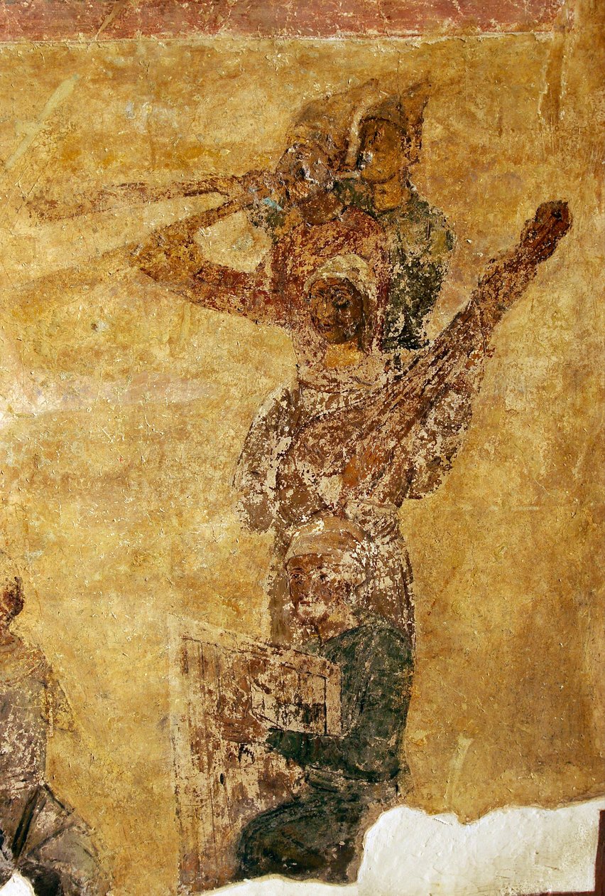 Músicos y acróbatas (detalle) de Ancient Russian frescos