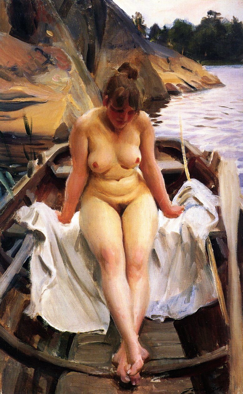 En el bote de remos de Werner de Anders Leonard Zorn