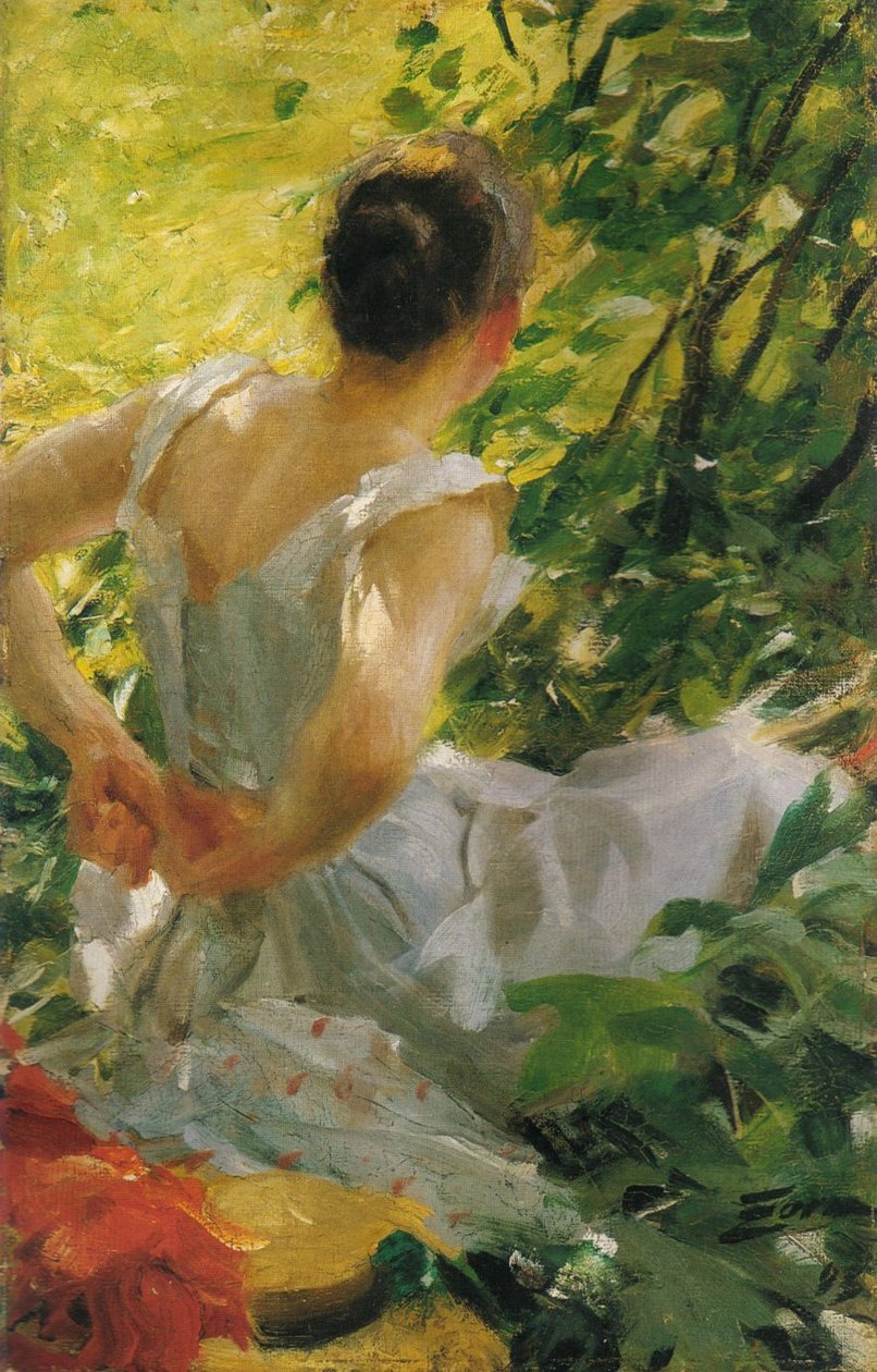 Mujer vistiéndose de Anders Leonard Zorn