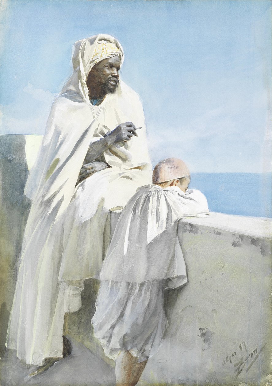 Hombre y niño en Argel de Anders Leonard Zorn
