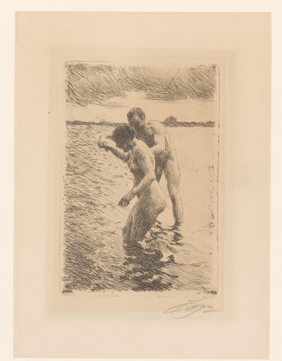 De loods
Piloto - Lotes de Anders Leonard Zorn (signed by artist)