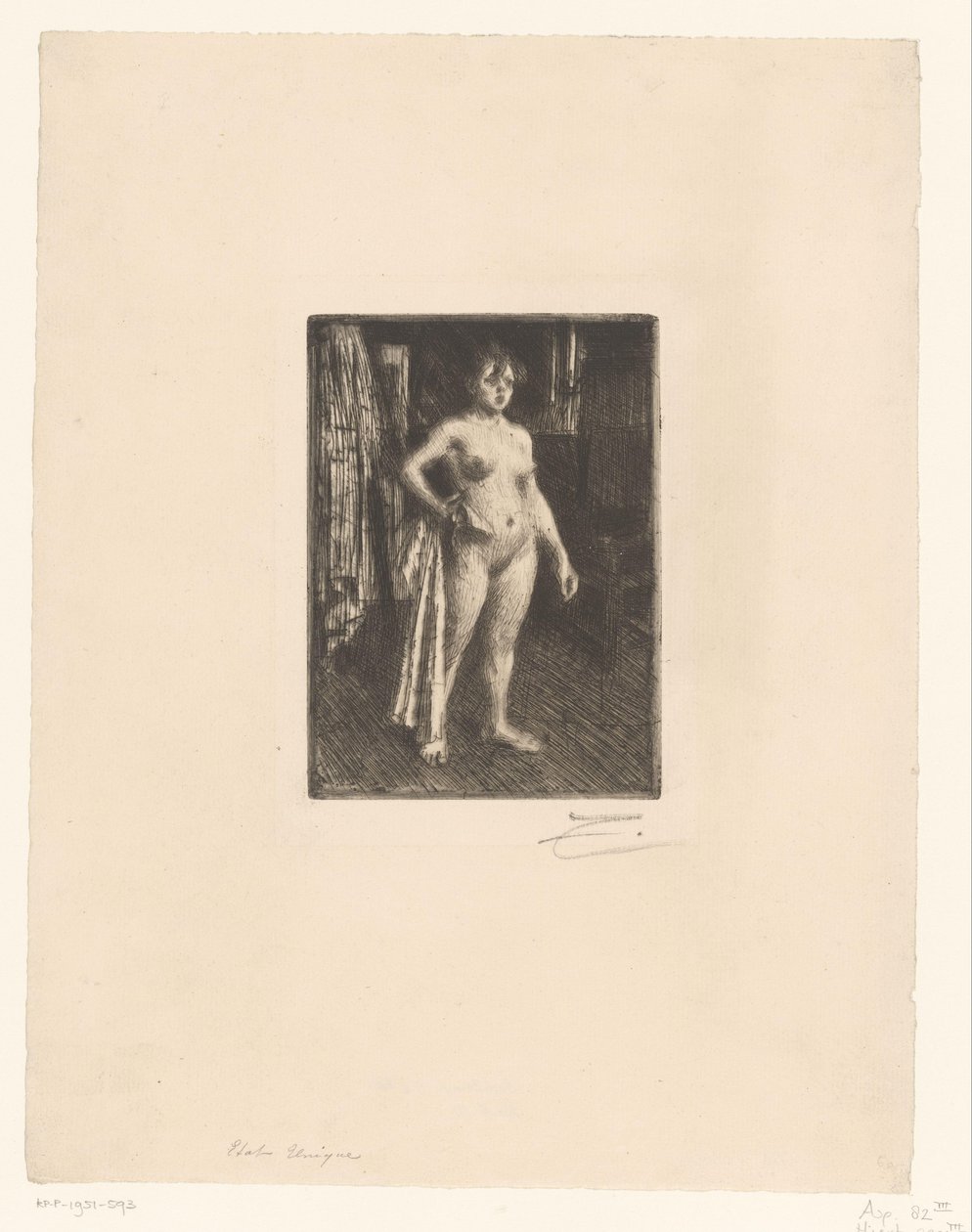 La Venus de la Vilette de Anders Leonard Zorn (signed by artist)