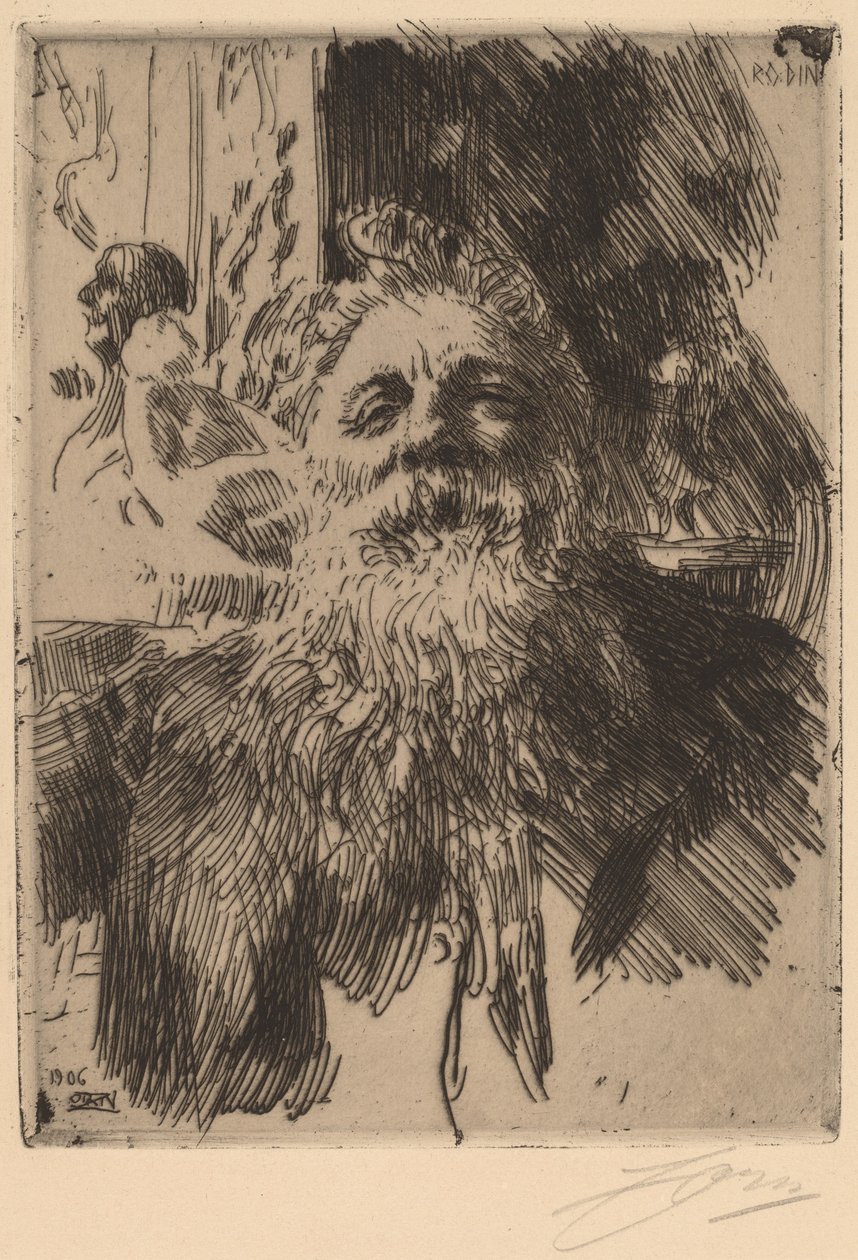 Auguste Rodin, 1906 de Anders Leonard Zorn