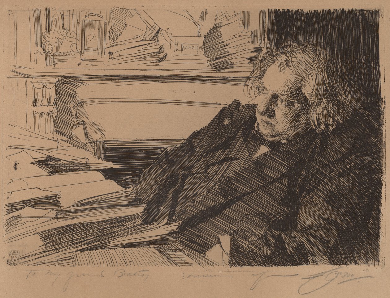 Ernest Renan, 1892 de Anders Leonard Zorn