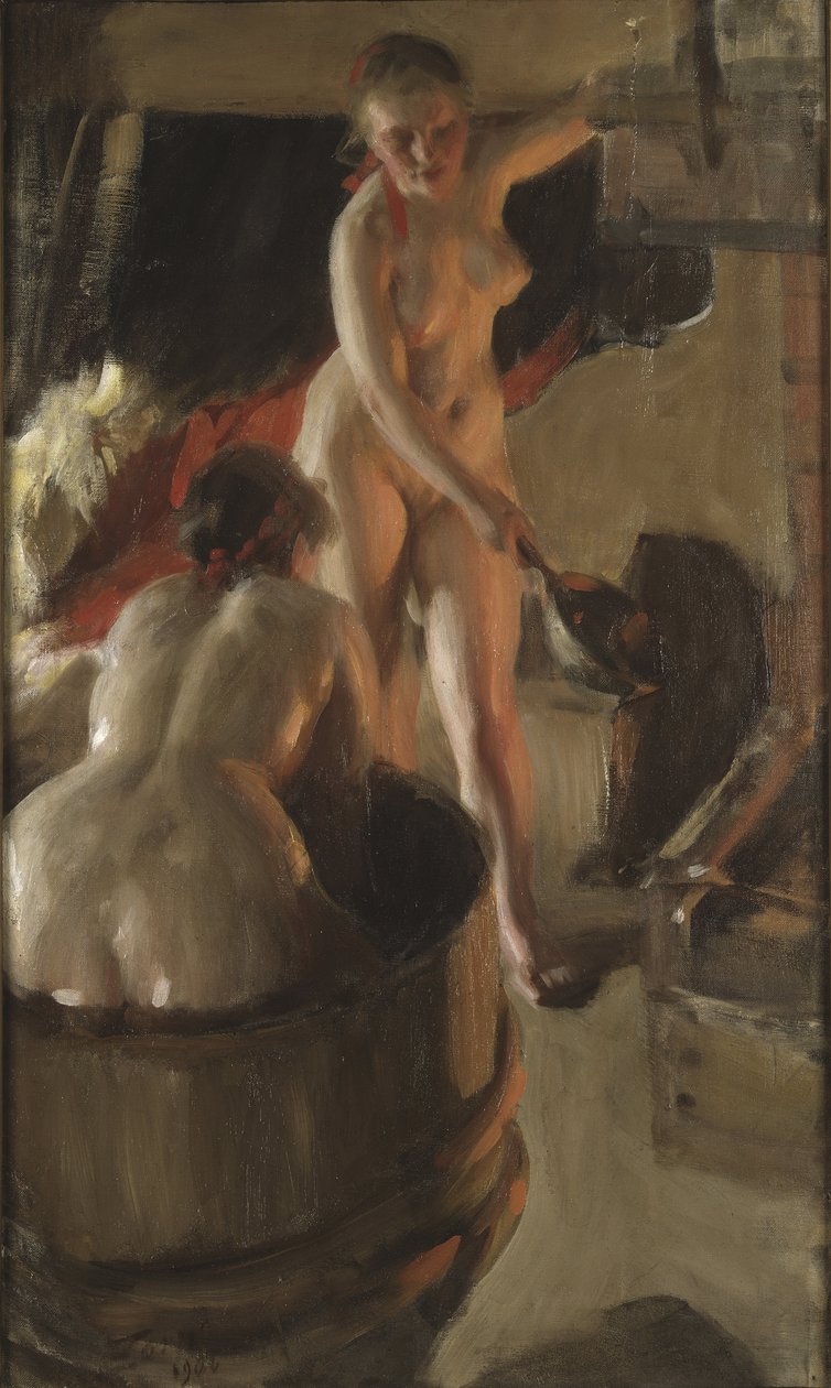Chicas de Dalarna tomando un baño, por Zorn, Anders Leonard de Anders Leonard Zorn