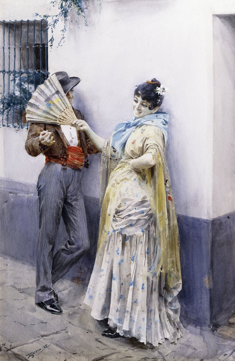 Coqueteo, 1885 de Anders Leonard Zorn