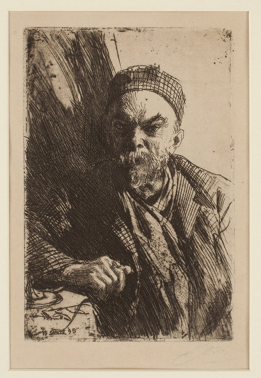Retrato del poeta Paul Verlaine (1844-1896) de Anders Leonard Zorn