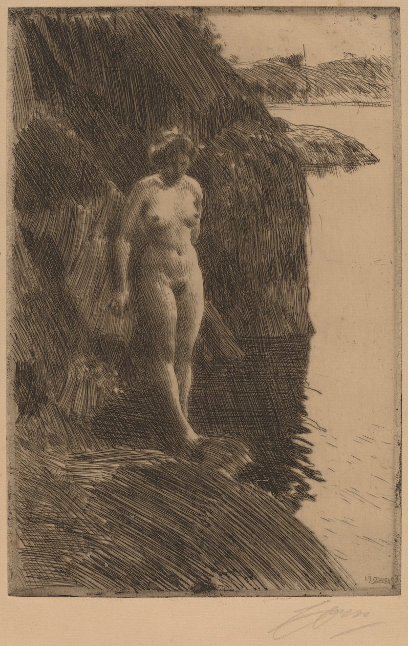 Precipicio, 1909 de Anders Leonard Zorn