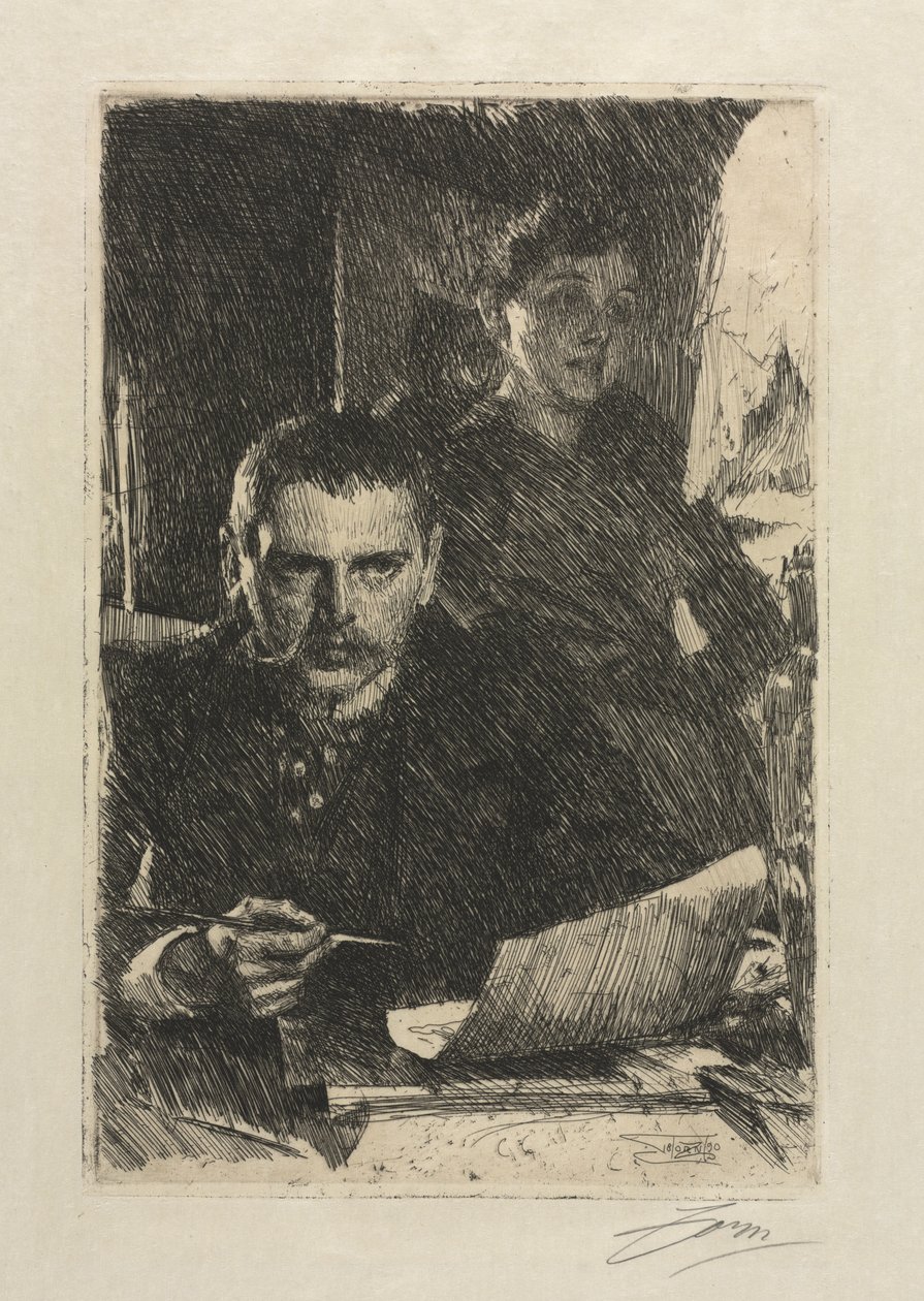 El artista y su esposa, 1890 de Anders Leonard Zorn