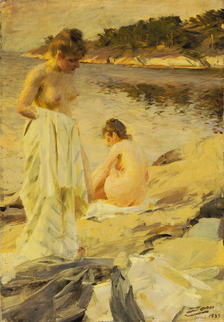 Los bañistas, 1889 de Anders Leonard Zorn