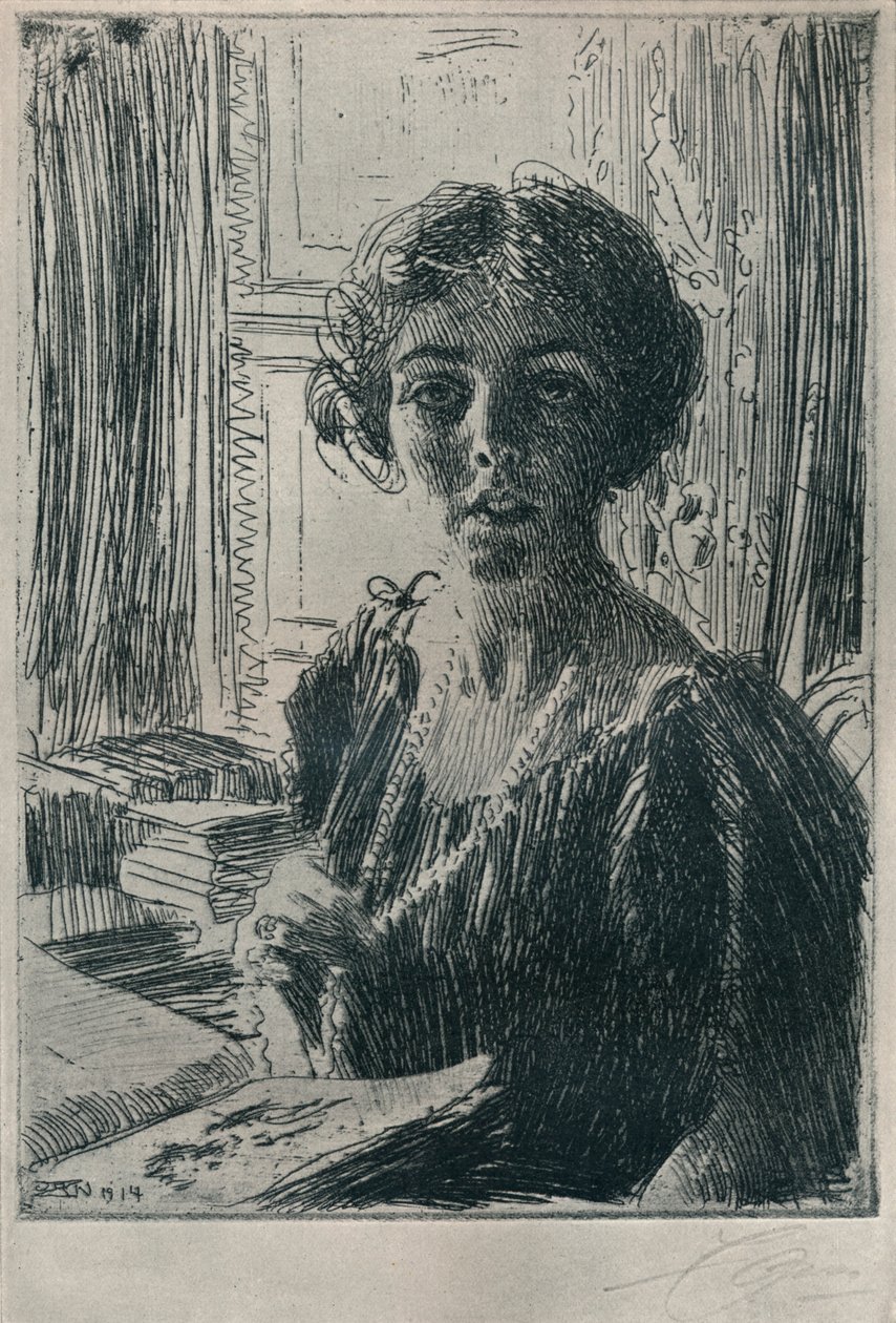 La Princesa Heredera Margarita de Suecia, 1914 de Anders Leonard Zorn