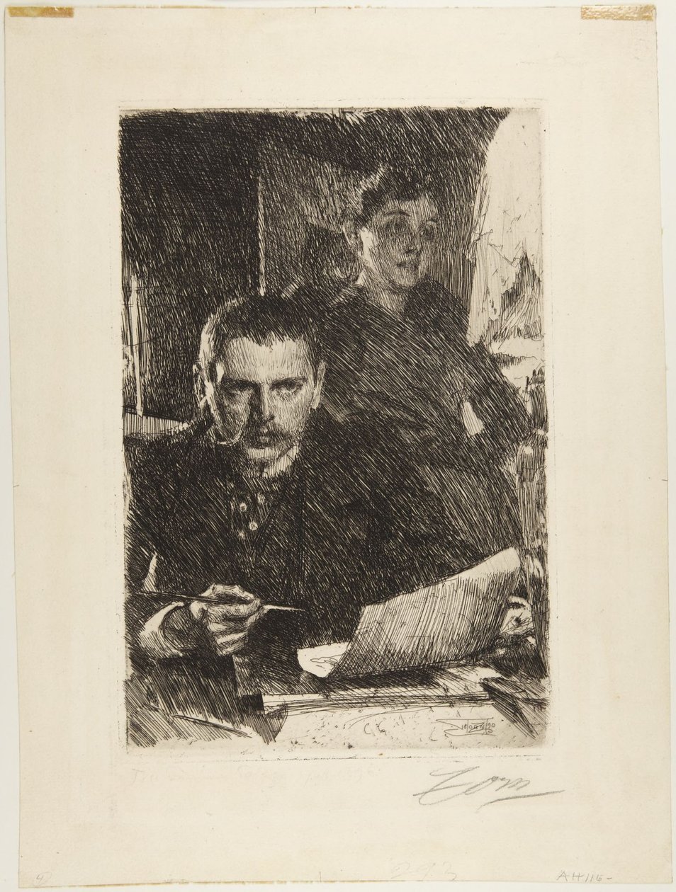 Zorn y su esposa de Anders Leonard Zorn