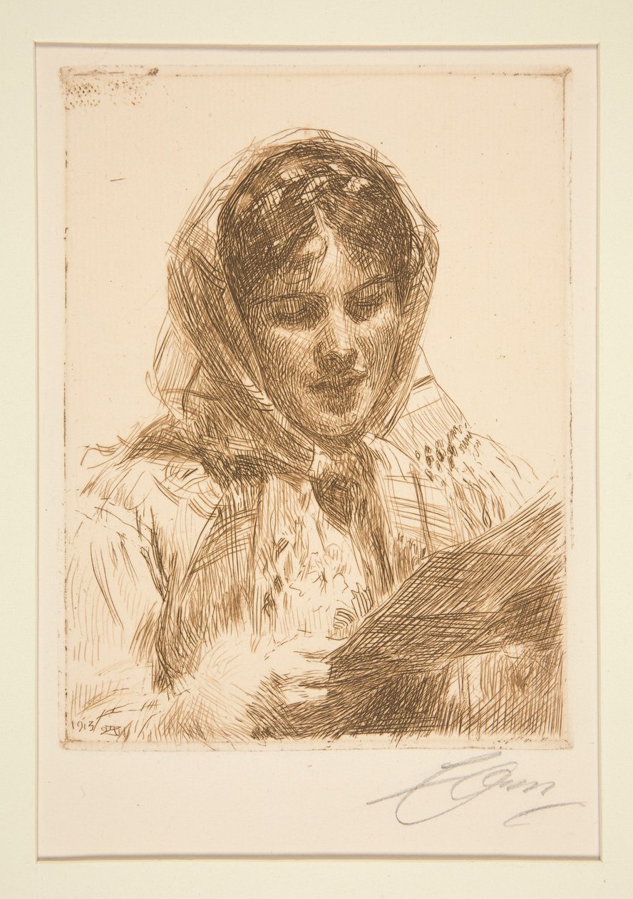 Una carta, 1913 de Anders Zorn
