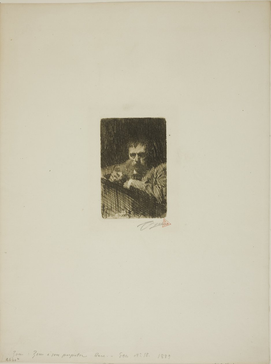 Un pintor-grabador (Autorretrato) de Anders Leonard Zorn