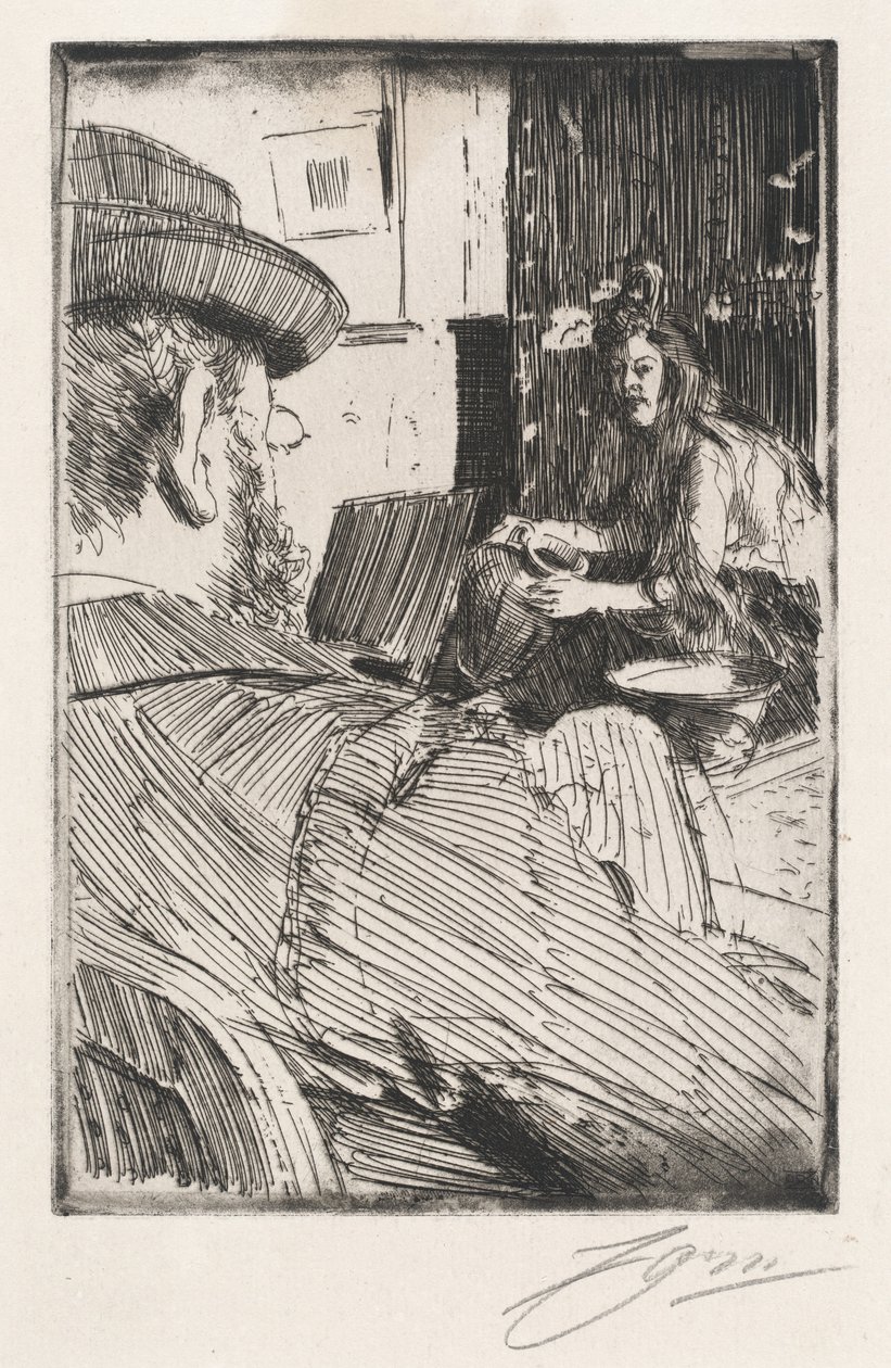 Albert Besnard y su modelo de Anders Leonard Zorn