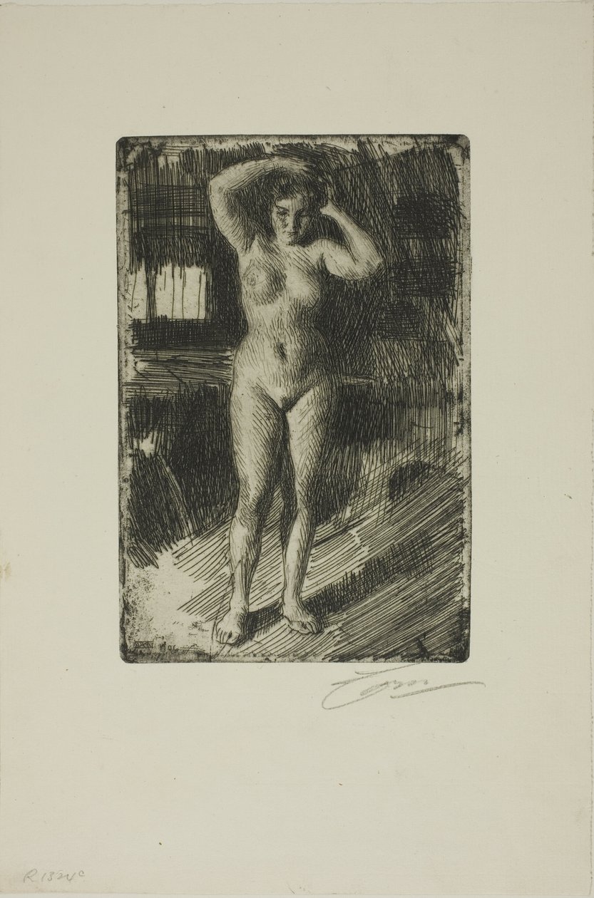 Anna peinándose de Anders Leonard Zorn