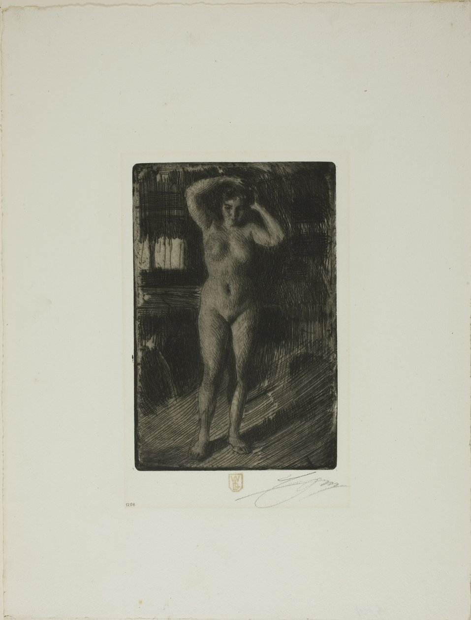 Anna peinándose de Anders Leonard Zorn
