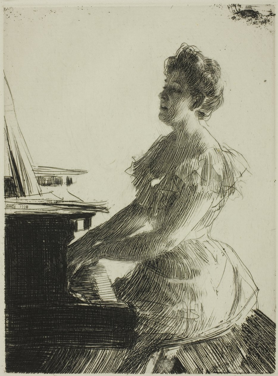 En el piano de Anders Leonard Zorn