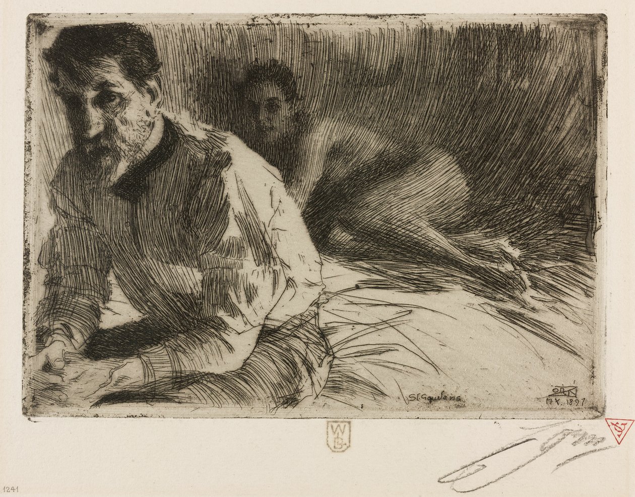 Augustus Saint Gaudens II (Saint Gaudens y su modelo) de Anders Leonard Zorn