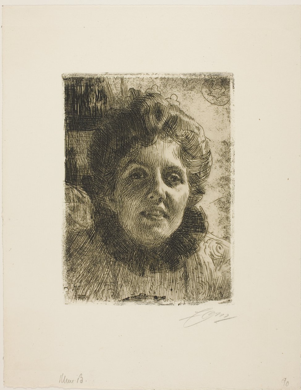 Aurore (Sra. Aurore Klintberg, de soltera Oxenstierna, Jefa) de Anders Zorn