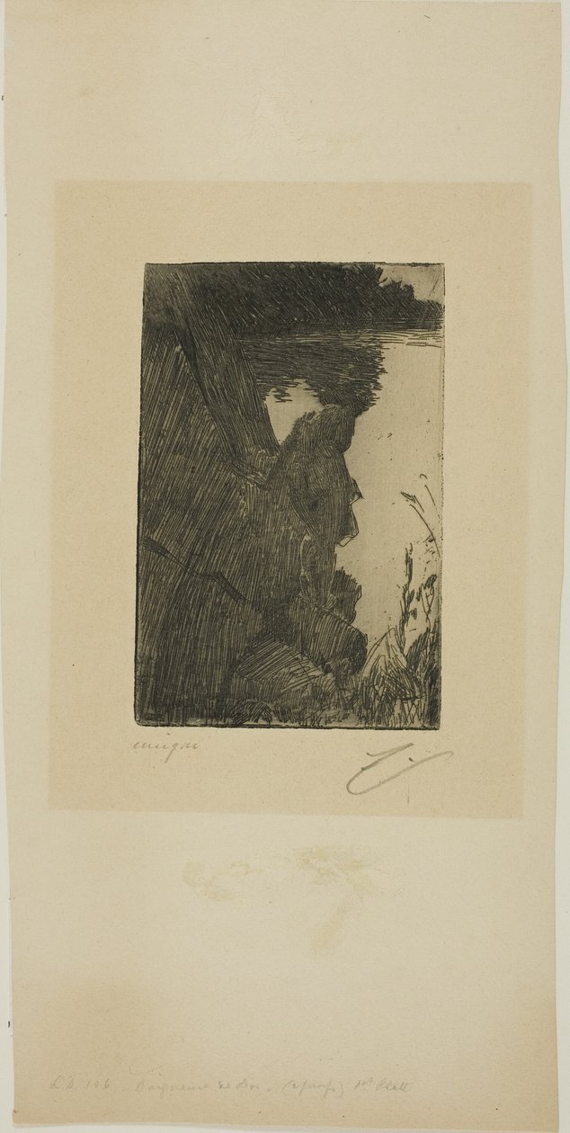 Bañista (Tarde) I (Aguafuerte en Zinc) de Anders Leonard Zorn