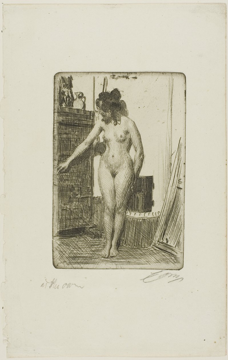 Frente a la estufa de Anders Leonard Zorn
