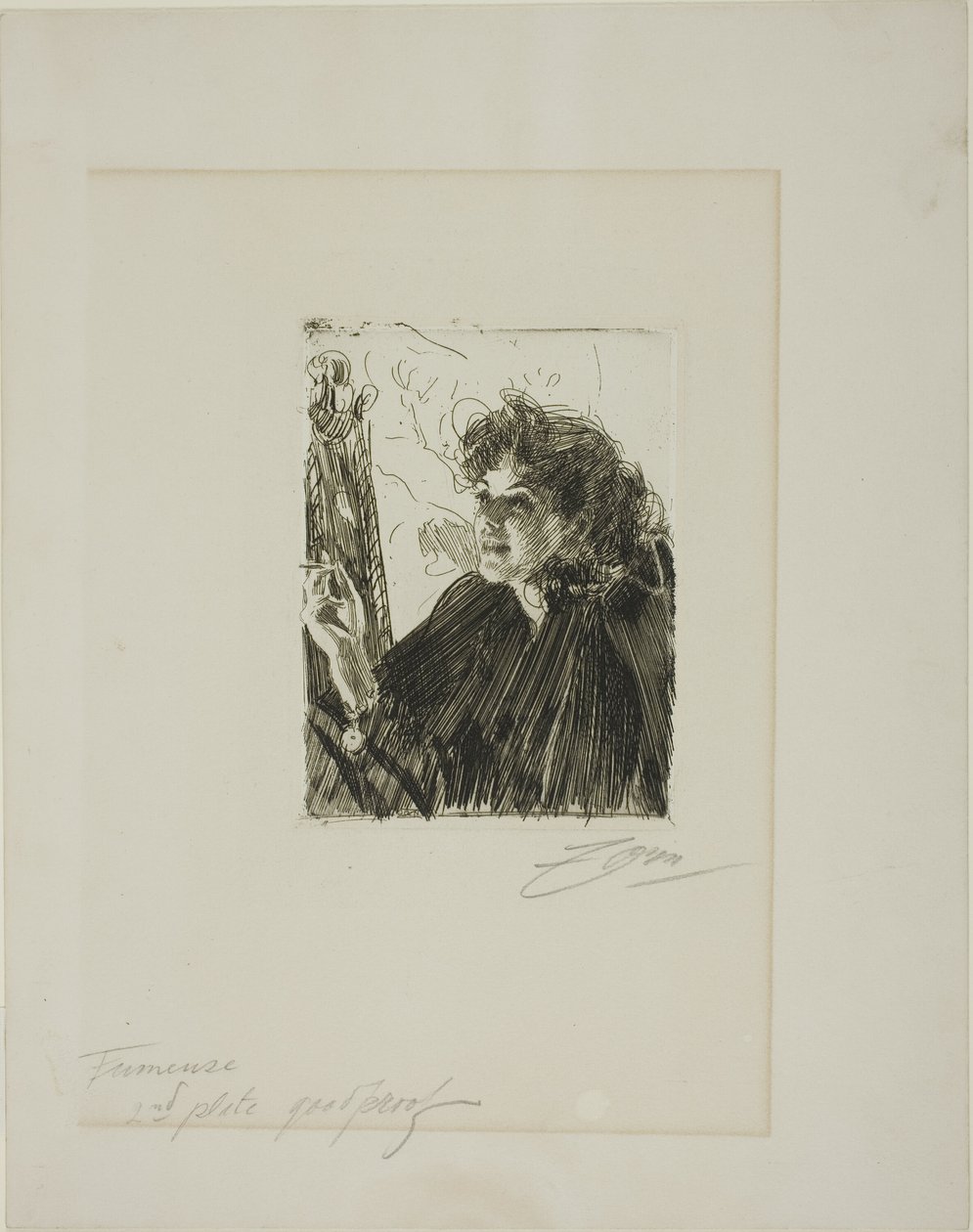 Chica con un Cigarrillo II de Anders Leonard Zorn