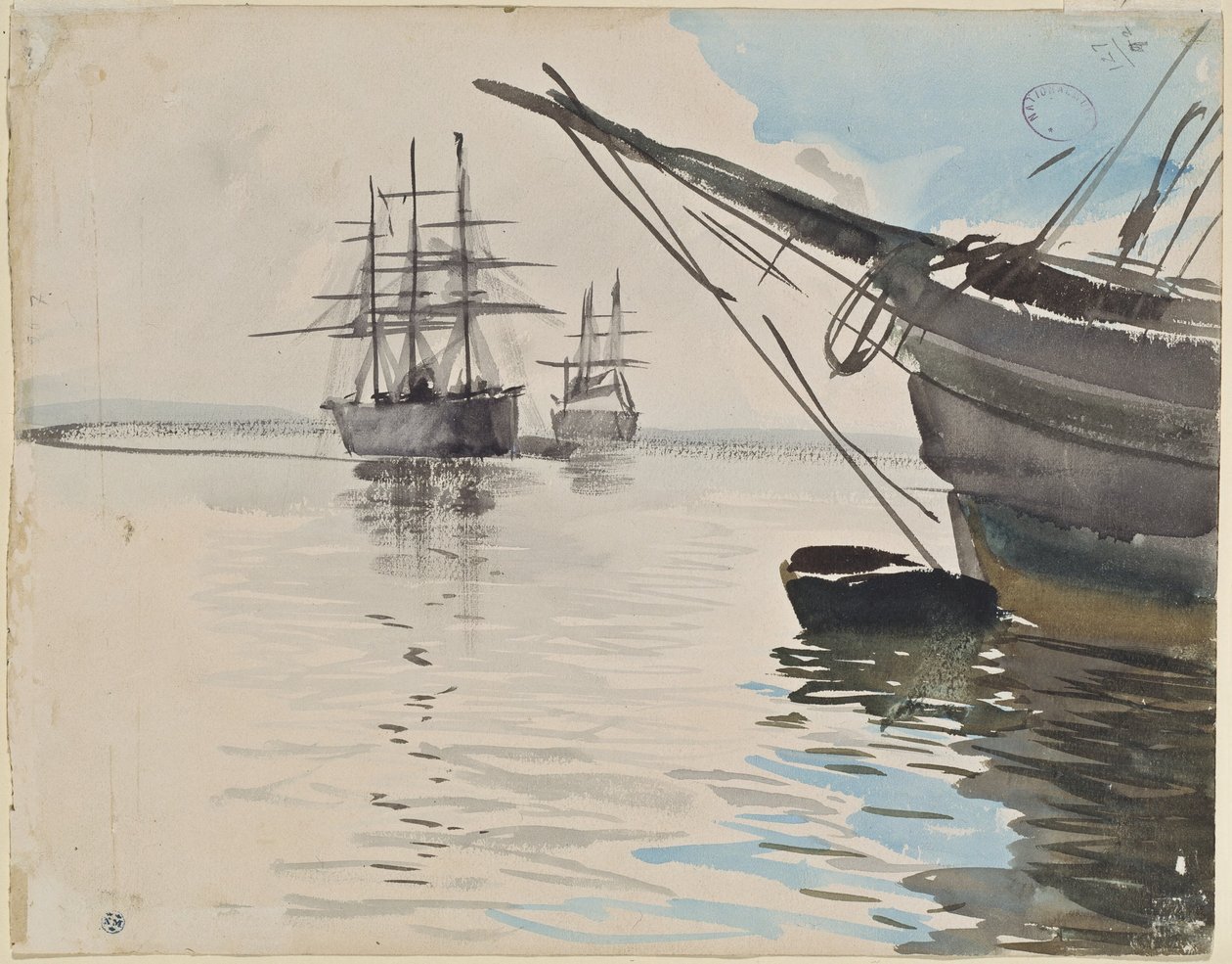 Vista del puerto de Anders Zorn