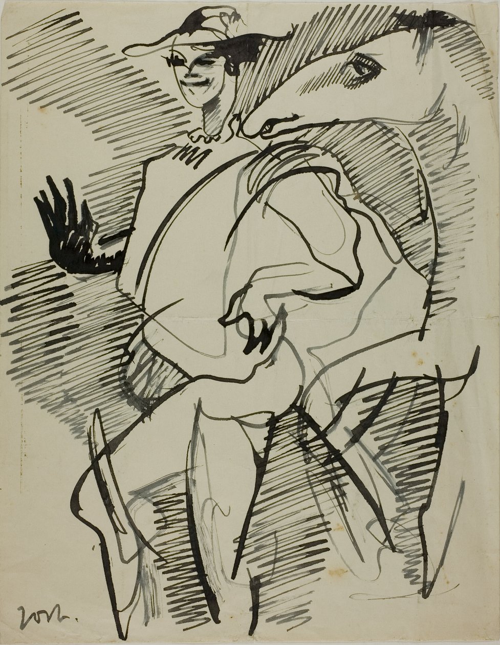 Hombre con caballo de Anders Zorn