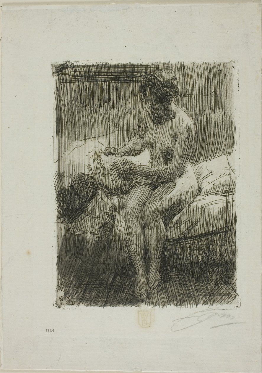 Modelo leyendo de Anders Leonard Zorn