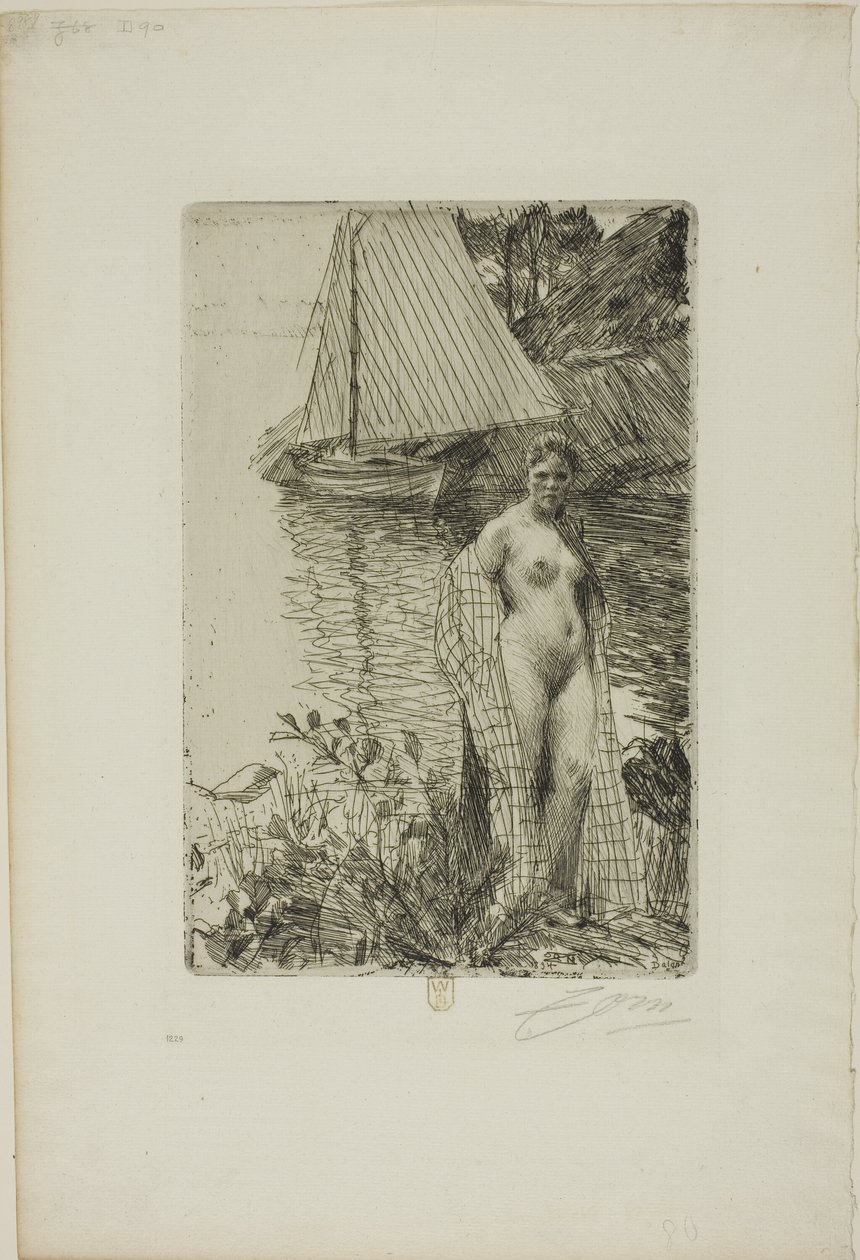 Mi modelo y mi barco de Anders Leonard Zorn