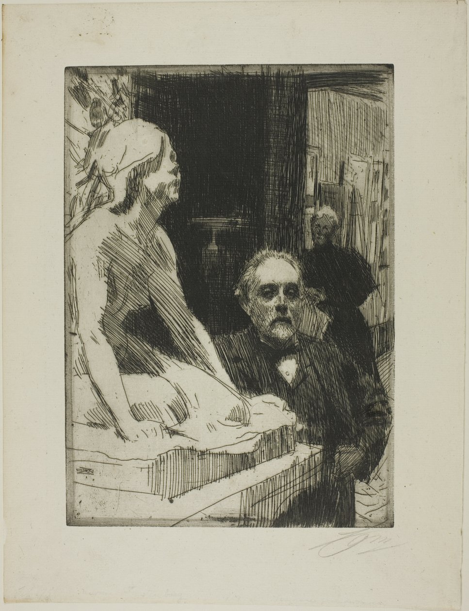 Pontus Fürstenberg y su esposa (cerca de la "Rana" de Hasselberg) de Anders Zorn