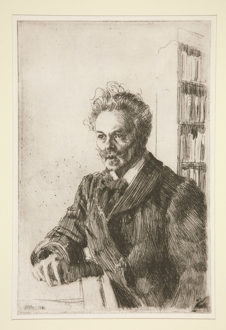 Retrato de agosto Strindberg de Anders Leonard Zorn