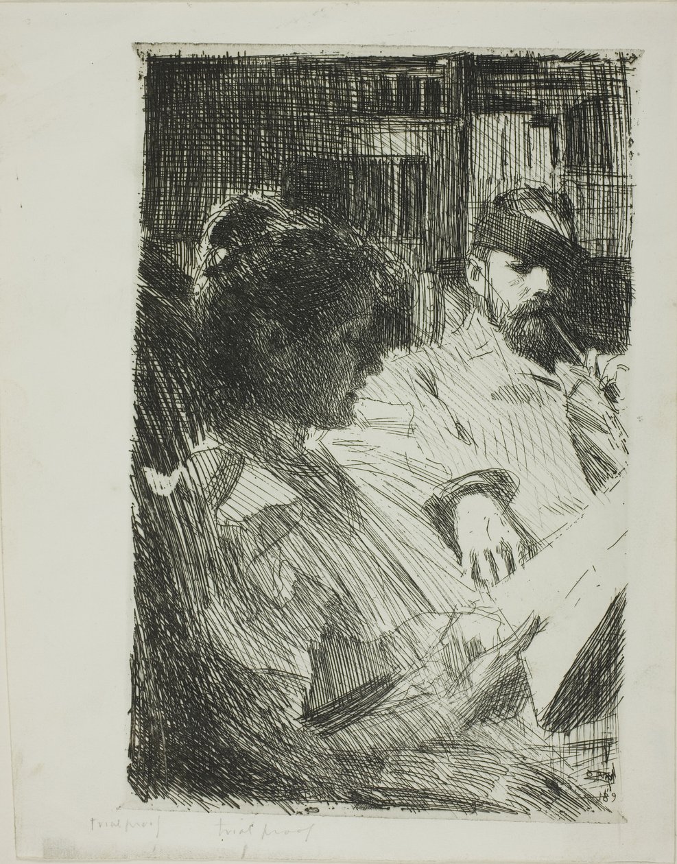 Leyendo (Sr. y Sra. Ch. Deering) de Anders Leonard Zorn