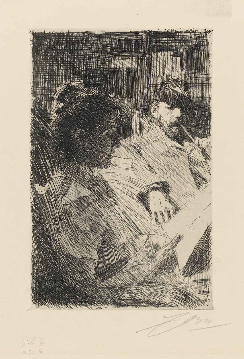 Lectura. El señor y la señora Charles Deering de Anders Zorn