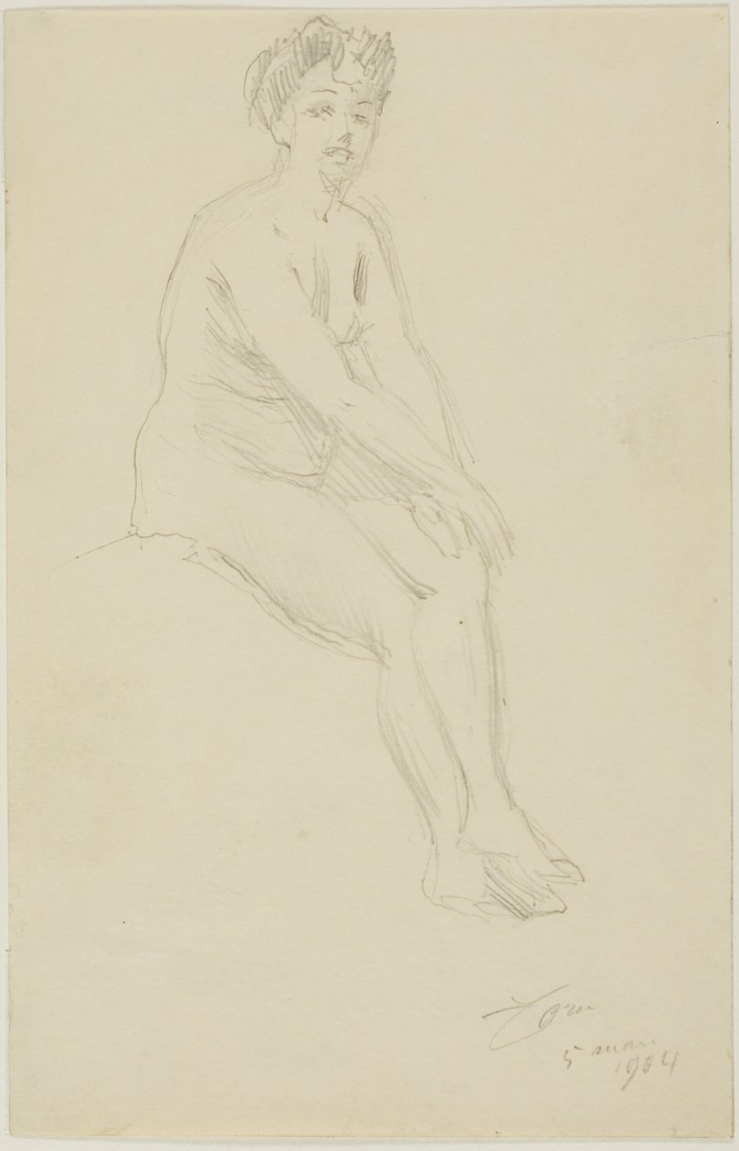 Desnudo femenino sentado de Anders Leonard Zorn