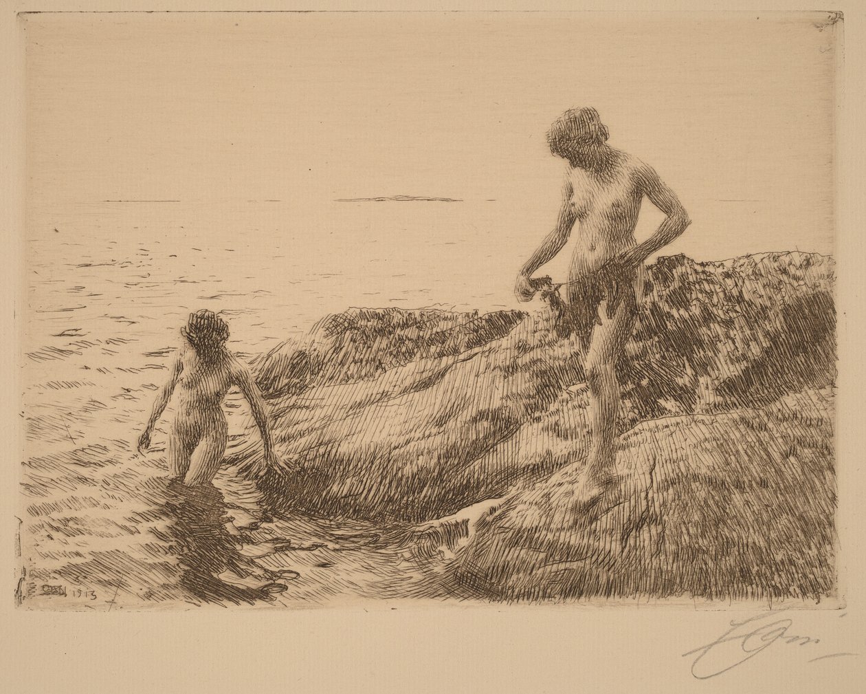 Escollos mar adentro de Anders Zorn