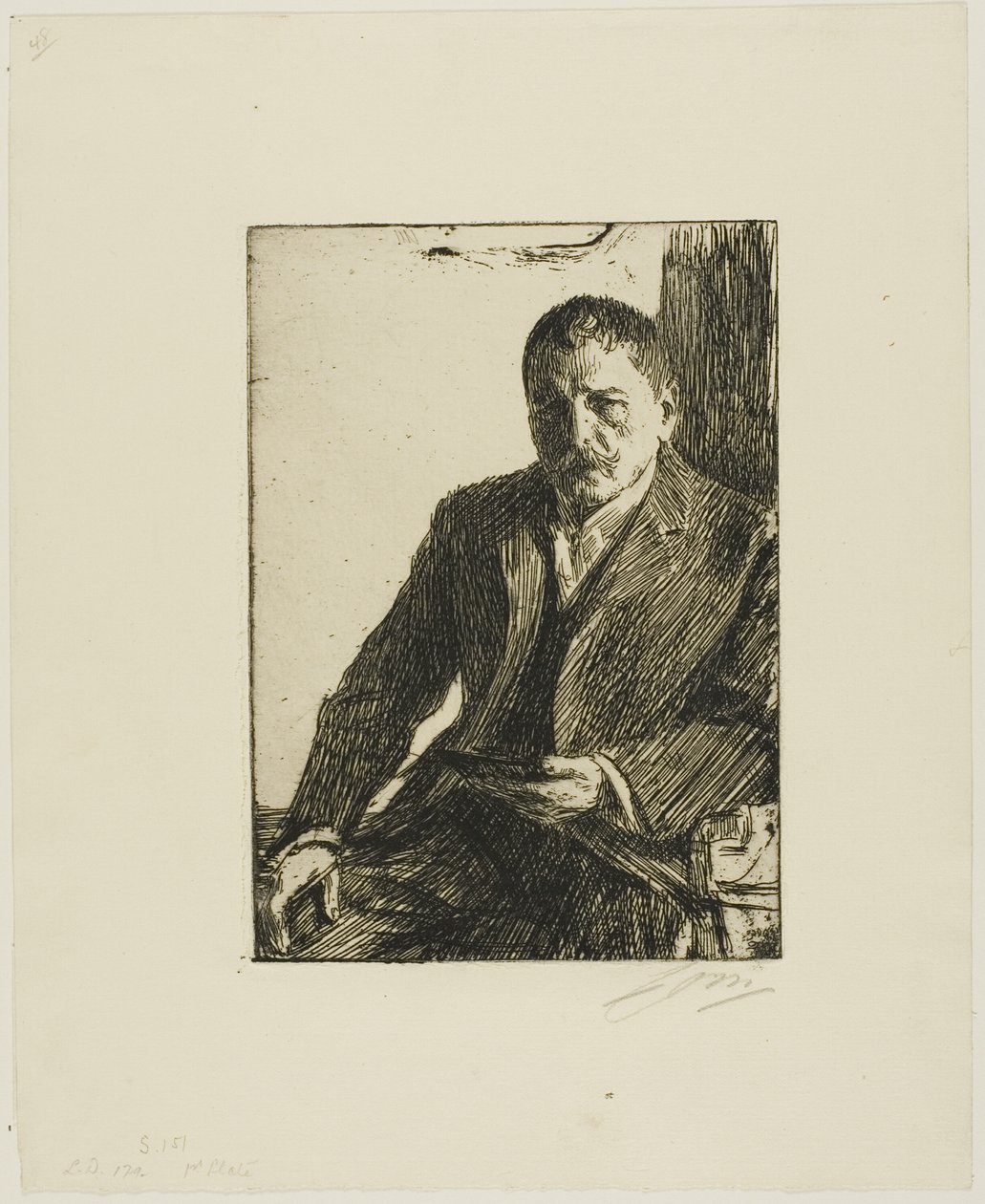 Autorretrato 1904 II de Anders Leonard Zorn