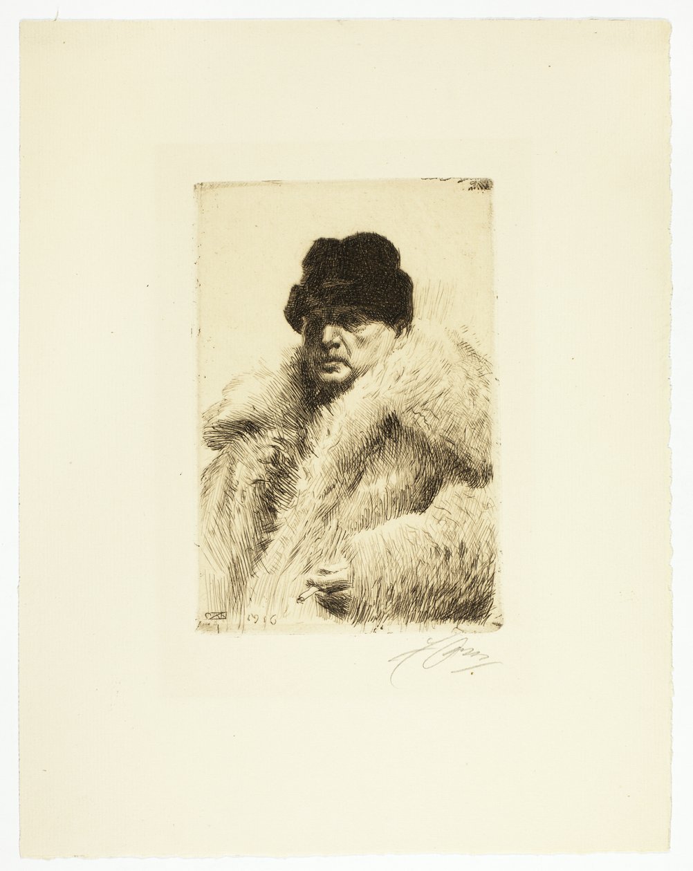 Autorretrato 1916 de Anders Leonard Zorn
