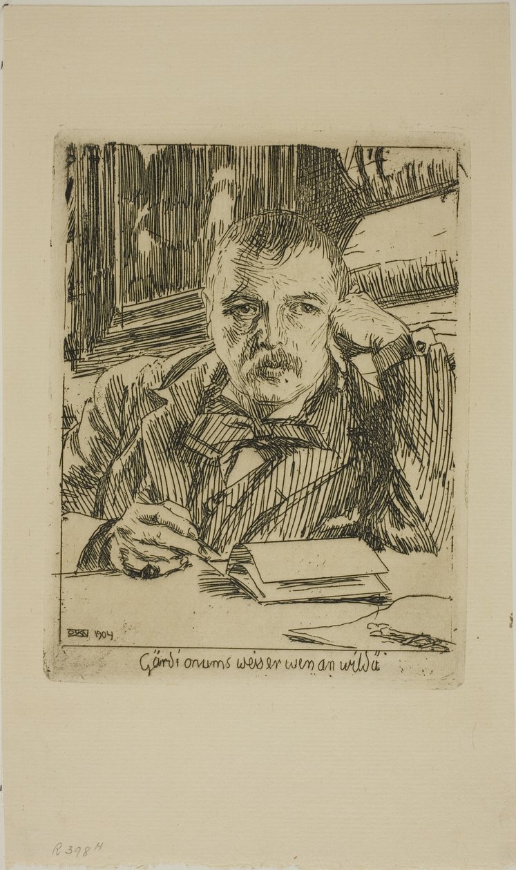Autorretrato con Inscripción de Anders Leonard Zorn