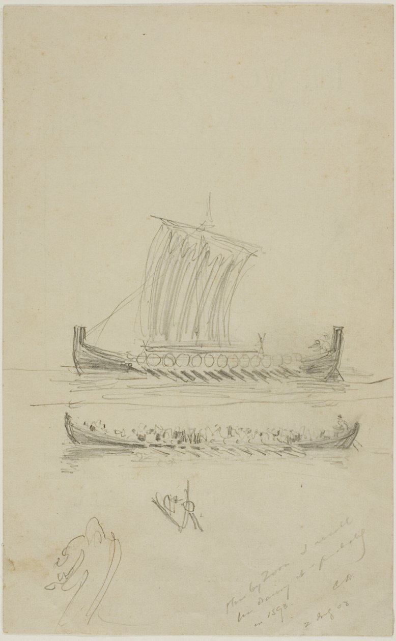 Boceto del velero del capitán Anderson de Anders Zorn