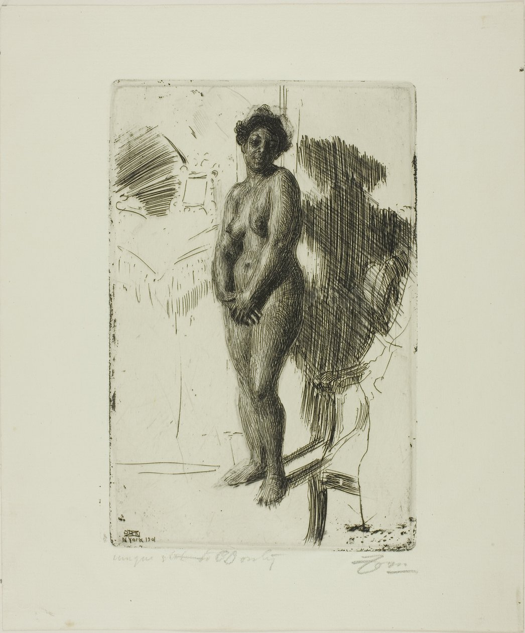 Negro de pie de Anders Leonard Zorn