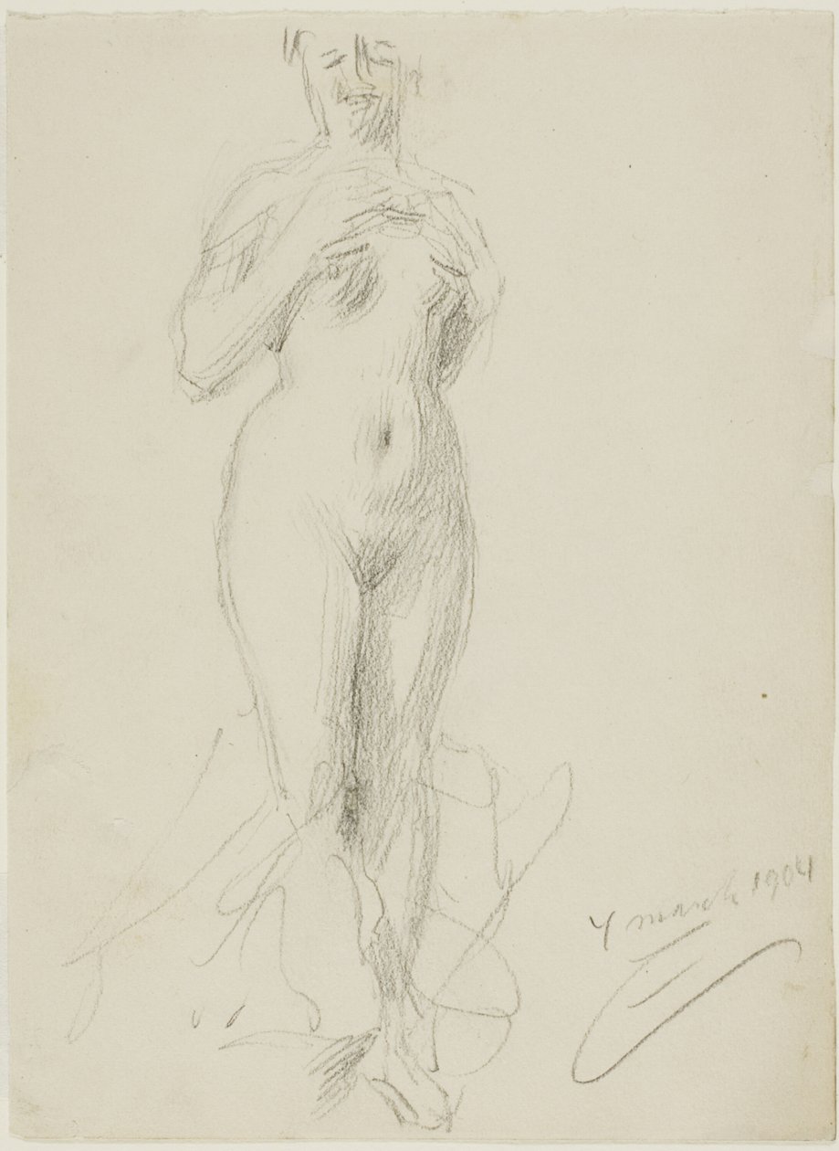 Desnudo Femenino de Pie de Anders Leonard Zorn