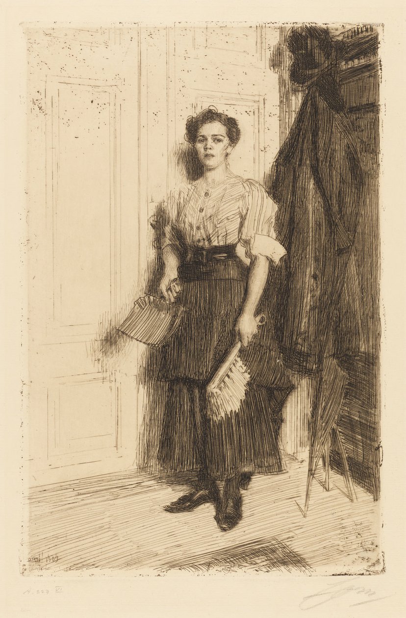 La mujer de la limpieza de Anders Zorn