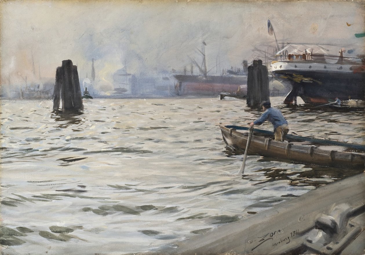 El puerto de Hamburgo de Anders Zorn