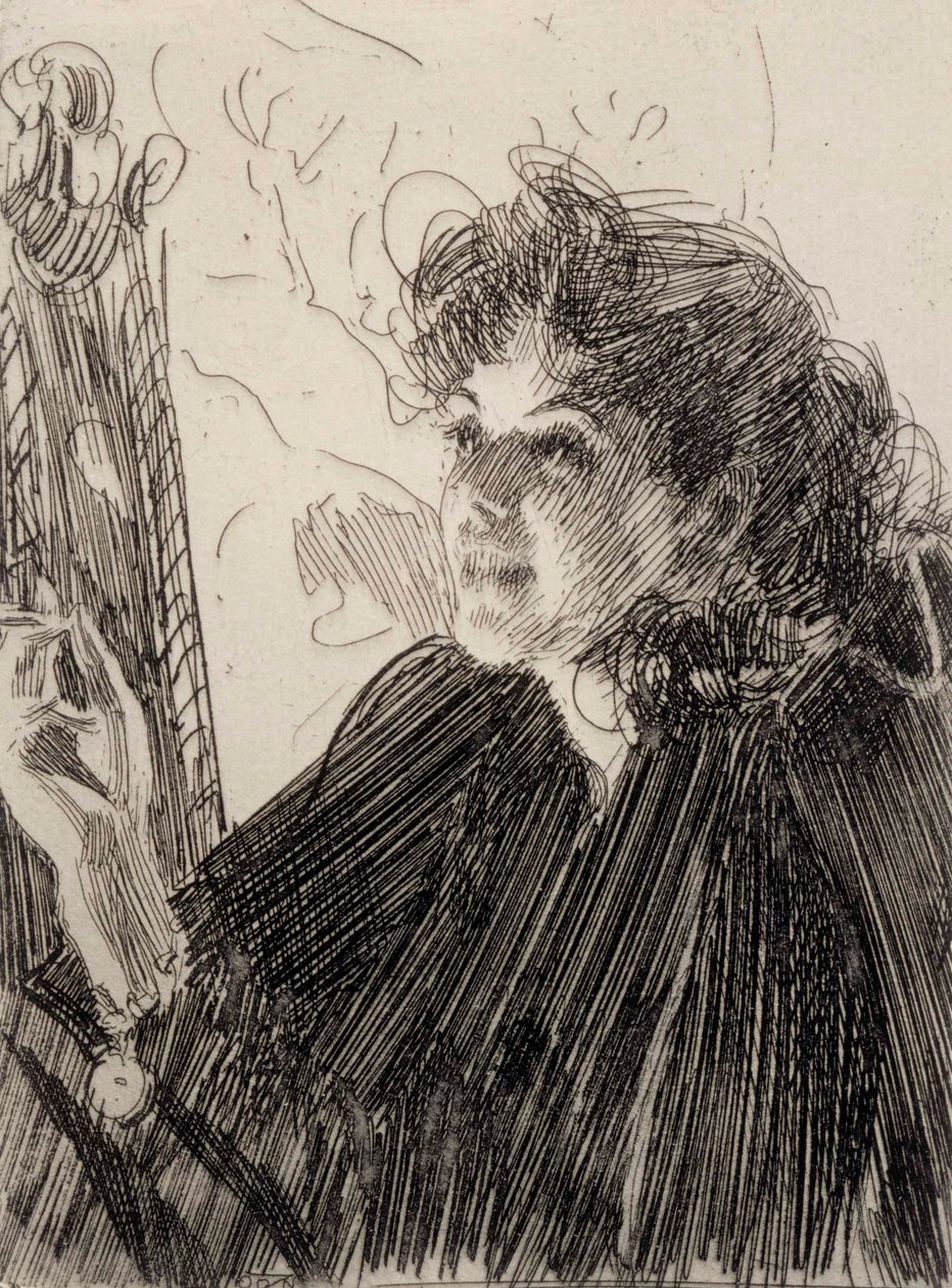 Mujer fumando de Anders Zorn
