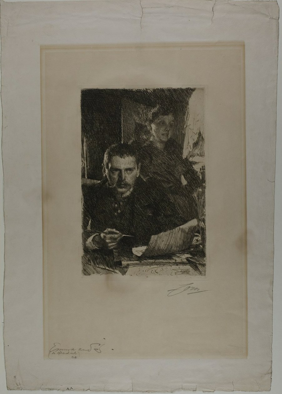 Zorn y su esposa de Anders Leonard Zorn
